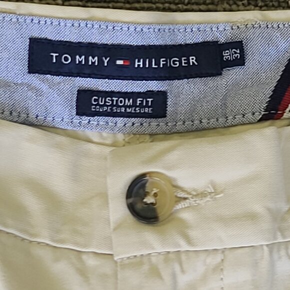 TOMMY HILFIGER Men's 100% Cotton Classic Custom Fit Pants 36X32 - Picture 2 of 13